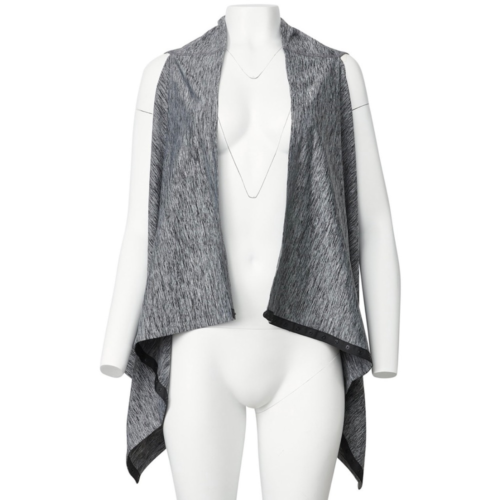 Calvin Klein Soft Marled Jersey Knit Shawl/Vest